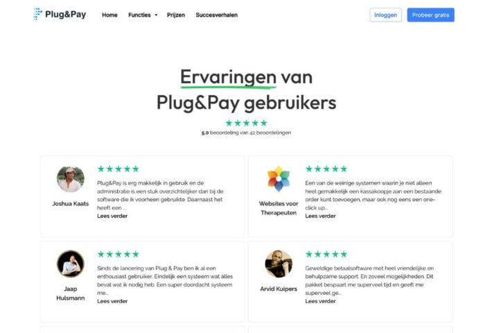 Plug & Pay Ervaringen